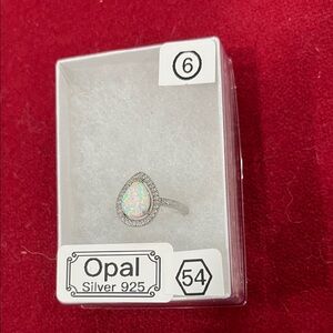 Silver 925 Ring Opal Gemstone